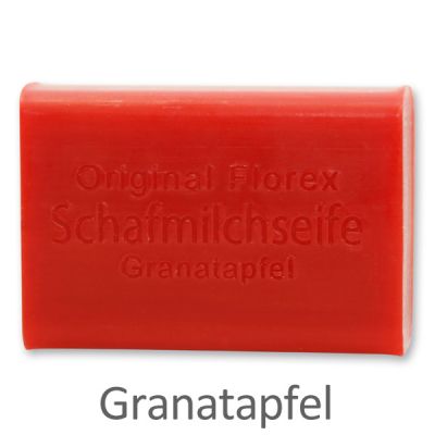 Schafmilchseife eckig 100g, Granatapfel 