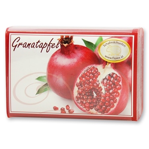 Schafmilchseife eckig 100g modern, Granatapfel 