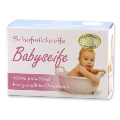 Sheep milk soap without palm oil 100g in paper box, Baby soap 