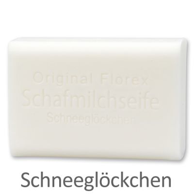 Schafmilchseife eckig 100g, Schneeglöckchen 