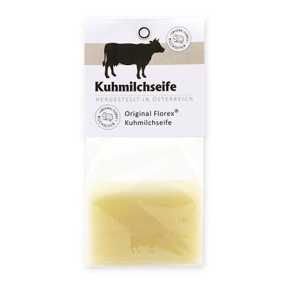 Milk soap square 100g in a cellophane, Cow milk 