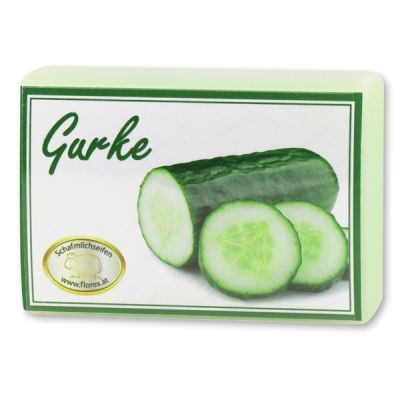 Sheep milk soap square 100g modern, Cucumber 