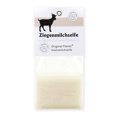 Milk soap square 100g in a cellophane, Goat milk 