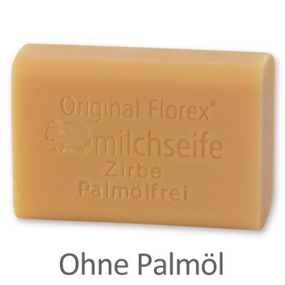 Palmölfreie Schafmilchseife eckig 100g, Zirbe 