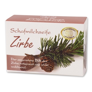 Schafmilchseife eckig 100g Schachtel, Zirbe 