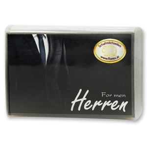 Schafmilchseife eckig 100g modern, Herrenseife 