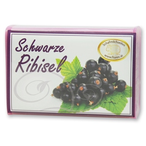 Schafmilchseife eckig 100g modern, schwarze Ribisel 