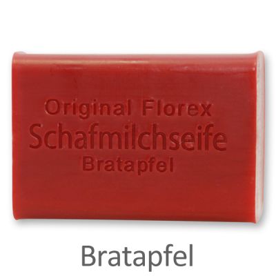 Schafmilchseife eckig 100g, Bratapfel 