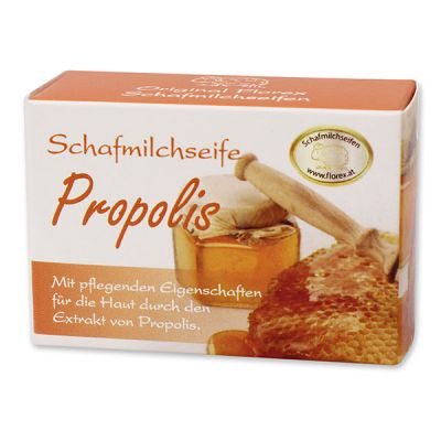 Sheep milk soap square 100g in paper box, Propolis 