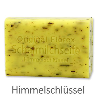 Schafmilchseife eckig 100g, Himmelschlüssel mit Kräuter 