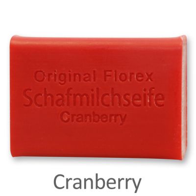 Sheep milk soap square 100g, Cranberry 