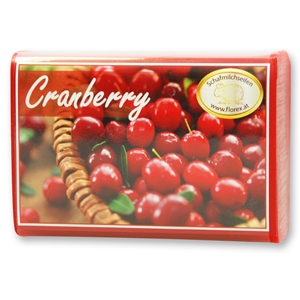 Schafmilchseife eckig 100g modern, Cranberry 