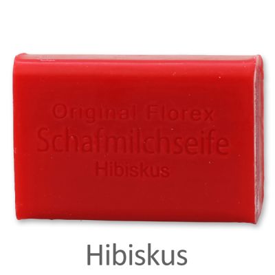 Sheep milk soap square 100g, Hibiscus 