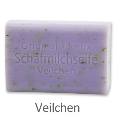 Sheep milk soap square 100g, Viola with herbs 
