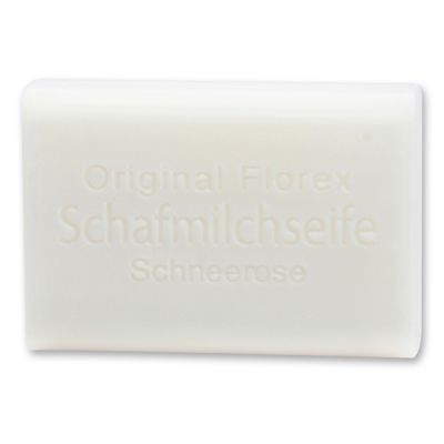 Schafmilchseife eckig 100g, Schneerose 