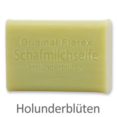 Schafmilchseife eckig 100g, Holunderblüten 