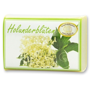 Schafmilchseife eckig 100g modern, Holunderblüten 