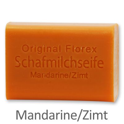 Schafmilchseife eckig 100g, Mandarine-Zimt 