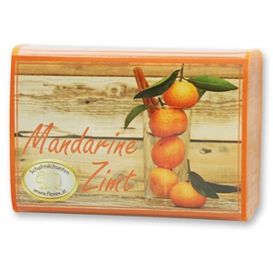 Sheep milk soap square 100g modern, Tangerine-cinnamon 