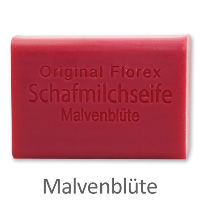 Schafmilchseife eckig 100g, Malvenblüte 