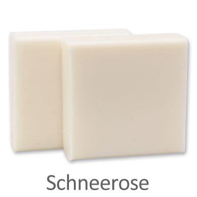Sheep milk guest soap square 35g, Christmas rose white 