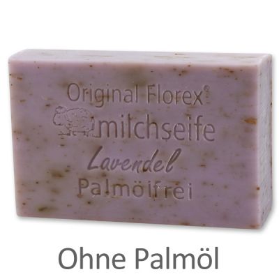 Palmölfreie Schafmilchseife eckig 150g, Lavendel 