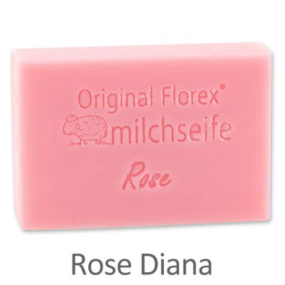 Sheep milk soap square 150g, Rose "Diana" 