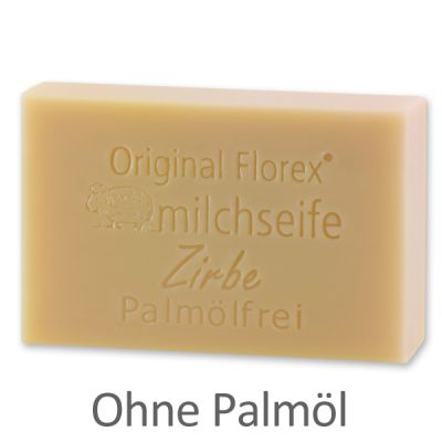 Palmölfreie Schafmilchseife eckig 150g, Zirbe 