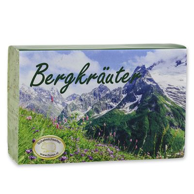 Schafmilchseife eckig 150g modern, Bergkräuter 