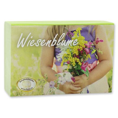 Schafmilchseife eckig 150g modern, Wiesenblume 