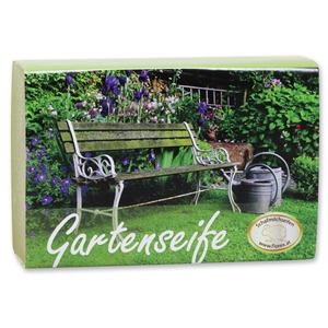 Schafmilchseife eckig 150g modern, Gartenseife 