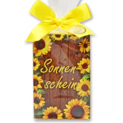 Sheep milk soap 150g in a cellophane bag "Hallo Sonnenschein", Honey 