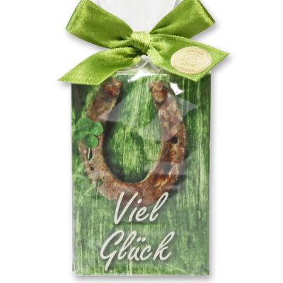 Sheep milk soap 150g in a cellophane bag "Viel Glück", Olive oil 