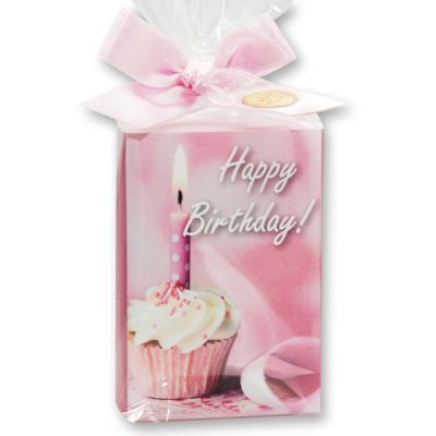 Sheep milk soap 150g in a cellophane bag "Happy Birthday", Magnolia 