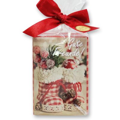 Sheep milk soap 150g in a cellophane bag "Gute Freunde", Pomegranate 