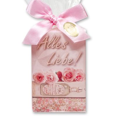 Schafmilchseife eckig 150g in Cello "Alles Liebe", Jasmin 