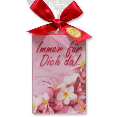 Sheep milk soap 150g in a cellophane bag "Immer für Dich da!", Lotus 