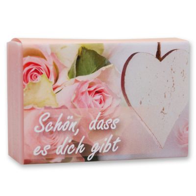 Sheep milk soap 150g "Schön, dass es dich gibt", Peony 