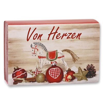 Schafmilchseife eckig 150g "Von Herzen", Granatapfel 