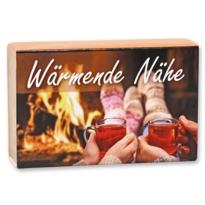 Schafmilchseife eckig 150g "Wärmende Nähe", Quitte 