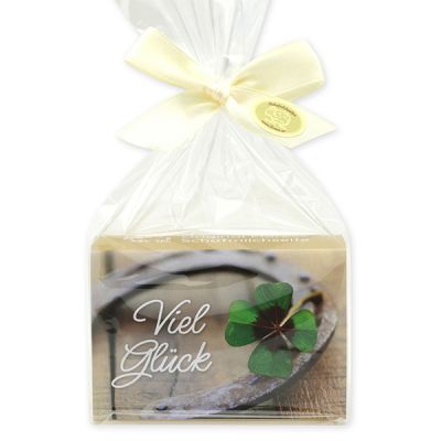 Schafmilchseife eckig 150g in Cello "Viel Glück", Classic 