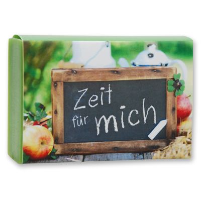 Schafmilchseife eckig 150g "Zeit für mich", Apfel 