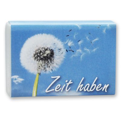 Sheep milk soap 150g "Zeit haben", Forget-me-not 