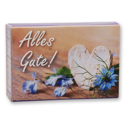 Schafmilchseife eckig 150g "Alles Gute", Lavendel 