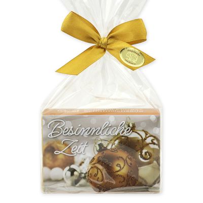 Schafmilchseife eckig 150g in Cello "Besinnliche Zeit", Zirbe 