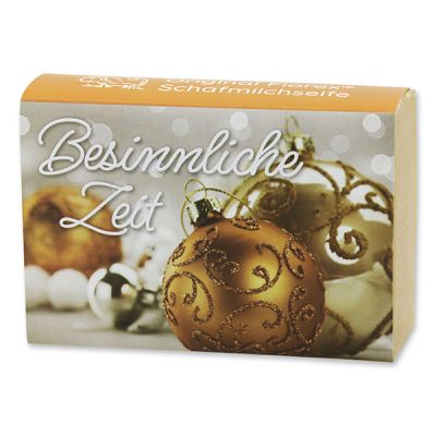 Schafmilchseife eckig 150g "Besinnliche Zeit", Zirbe 