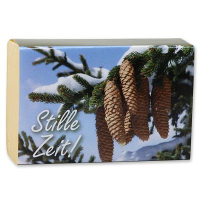 Schafmilchseife eckig 150g "Stille Zeit", Zirbe 