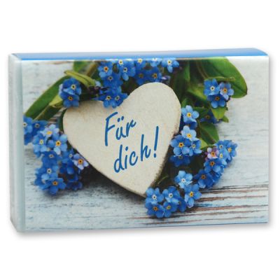 Sheep milk soap 150g "Für dich", Forget-me-not 