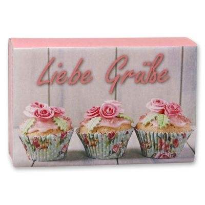 Sheep milk soap 150g "Liebe Grüße", Peony 