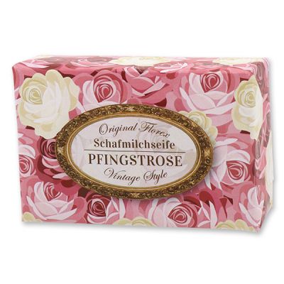 Sheep milk soap 150g "Vintage motif 151", Peony 